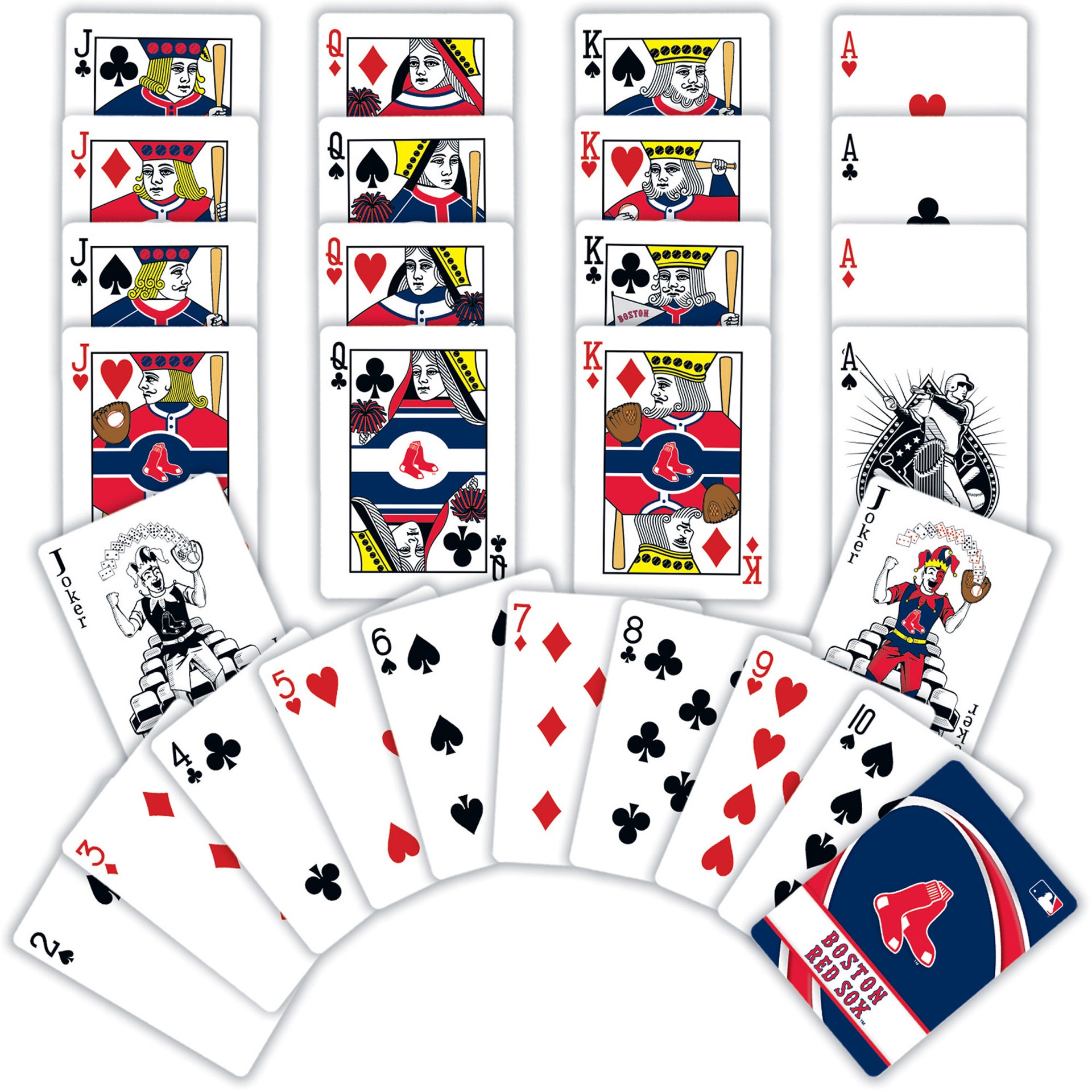 slide 4 of 4, MLB Boston Red Sox Playing Cards, 1 ct