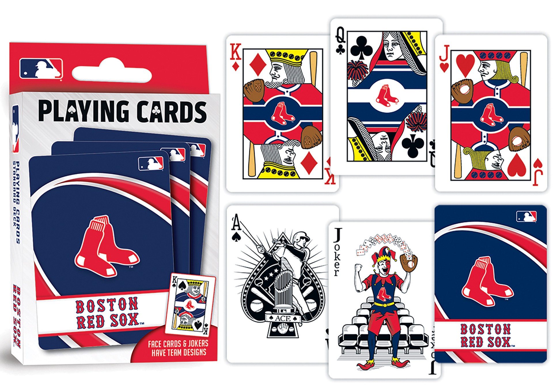 slide 2 of 4, MLB Boston Red Sox Playing Cards, 1 ct