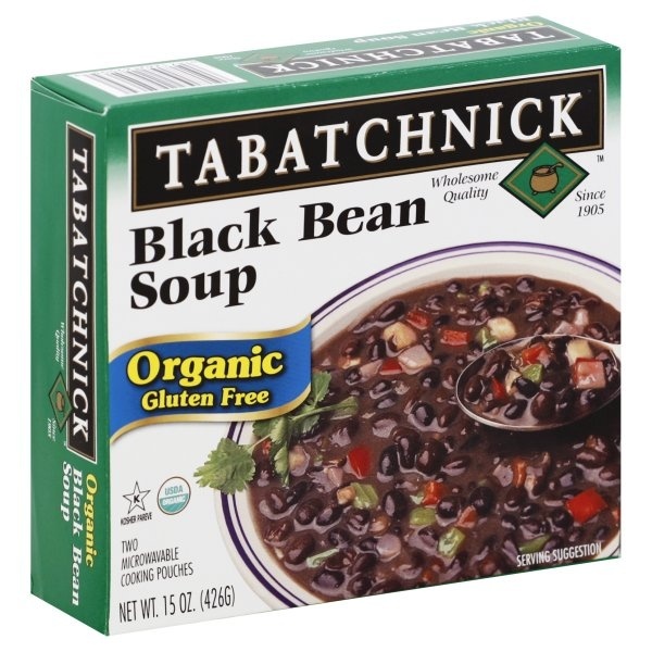 slide 1 of 1, Tabatchnick Organic Black Bean Soup, 15 oz
