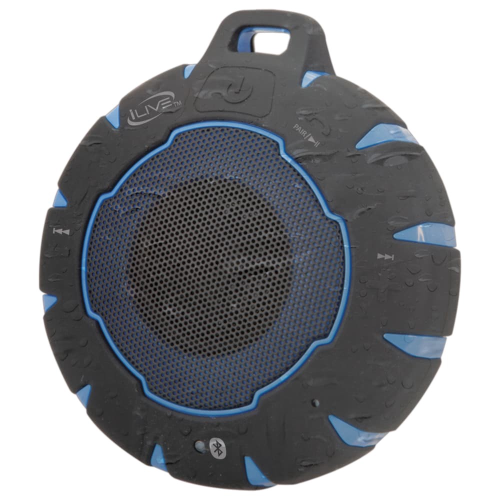 slide 3 of 4, iLive Waterproof Wireless Speaker - Black/Blue, 1 ct