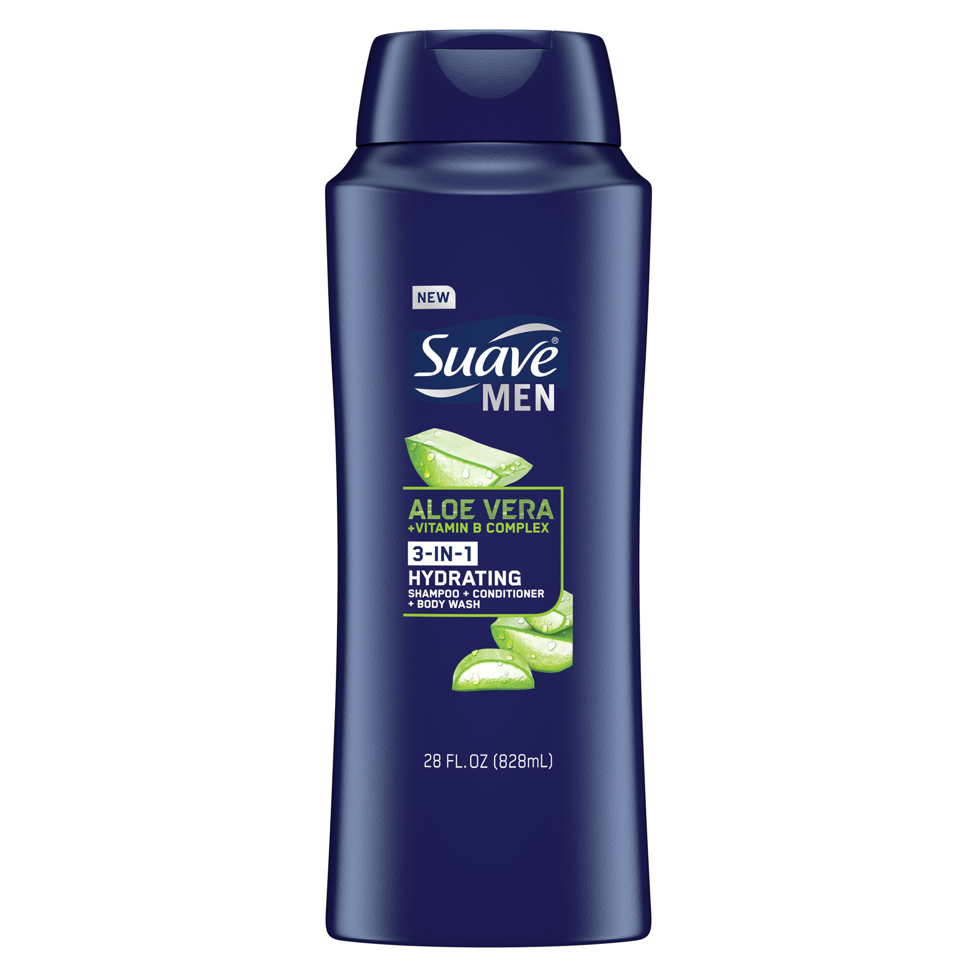 slide 4 of 4, Suave Men Shampoo, Conditioner, Body Wash Aloe Vera + Vitamin B7, 28 oz, 28 oz