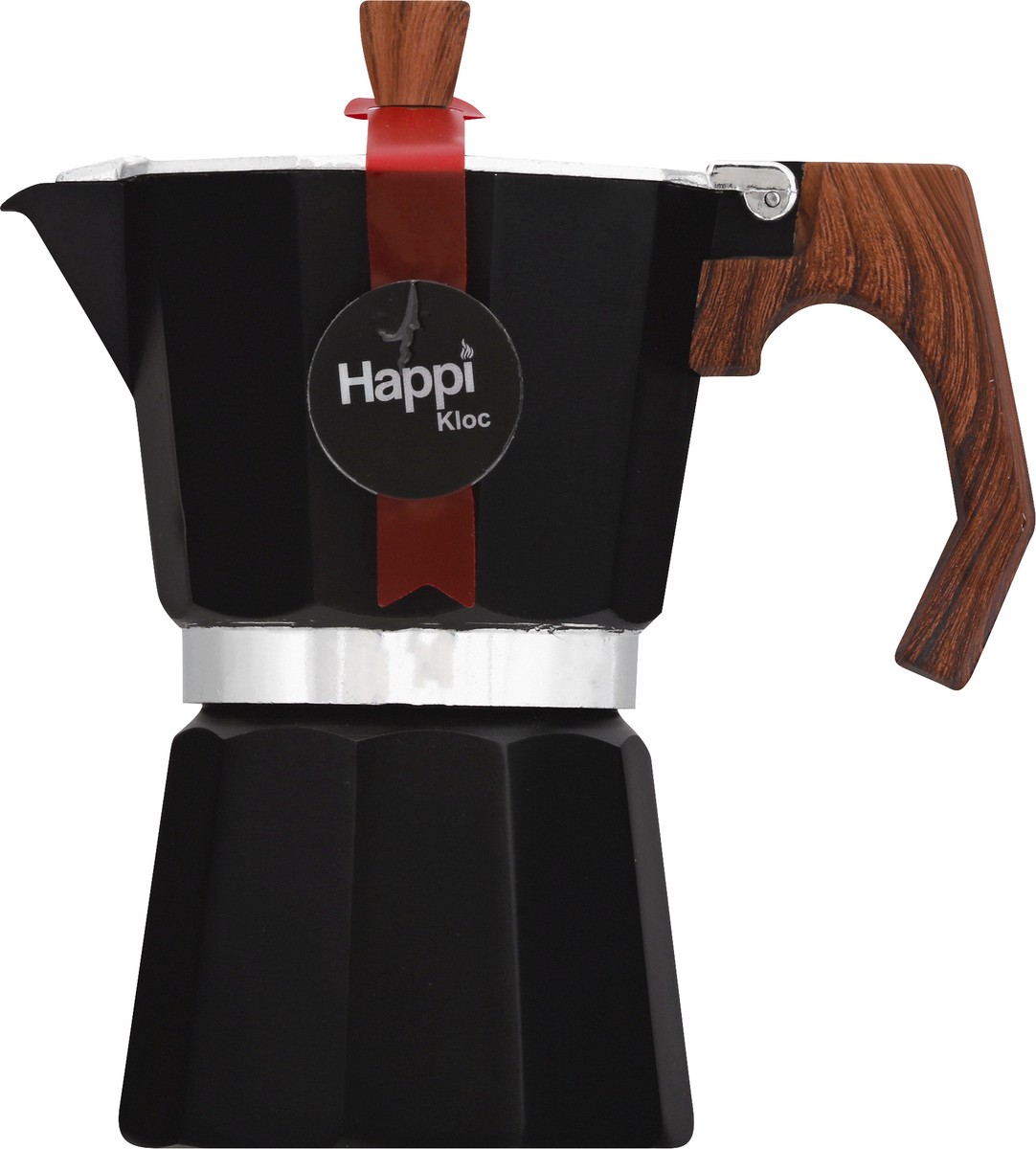 slide 6 of 11, Happi Kloc Black Aluminum 6 Cup Espresso Maker 1 ea, 1 ct