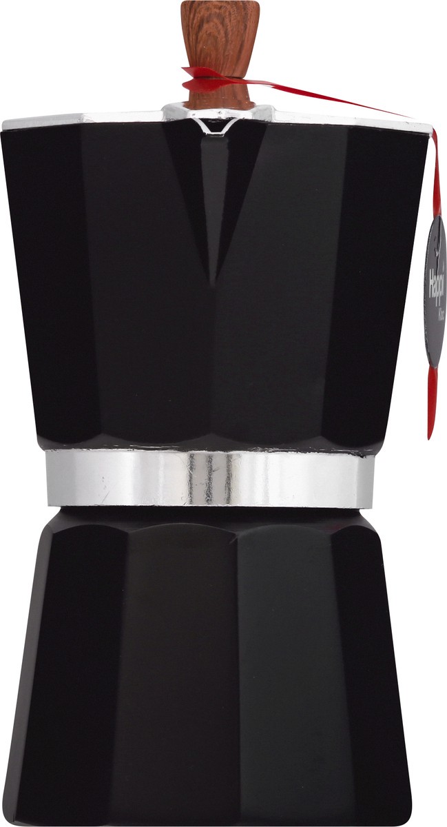 slide 5 of 11, Happi Kloc Black Aluminum 6 Cup Espresso Maker 1 ea, 1 ct