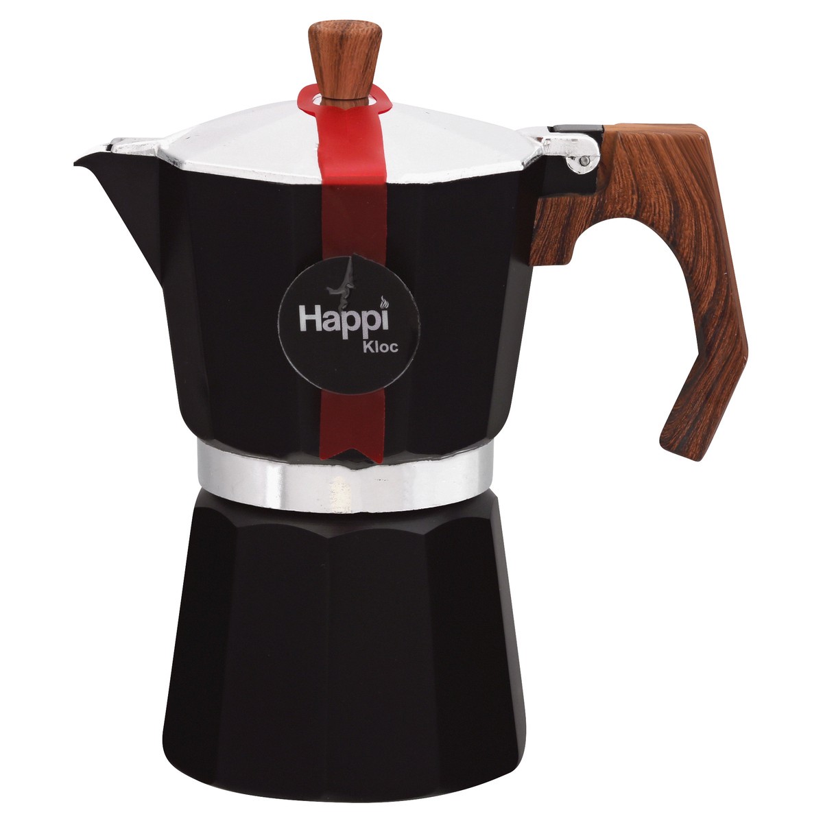 slide 3 of 11, Happi Kloc Black Aluminum 6 Cup Espresso Maker 1 ea, 1 ct