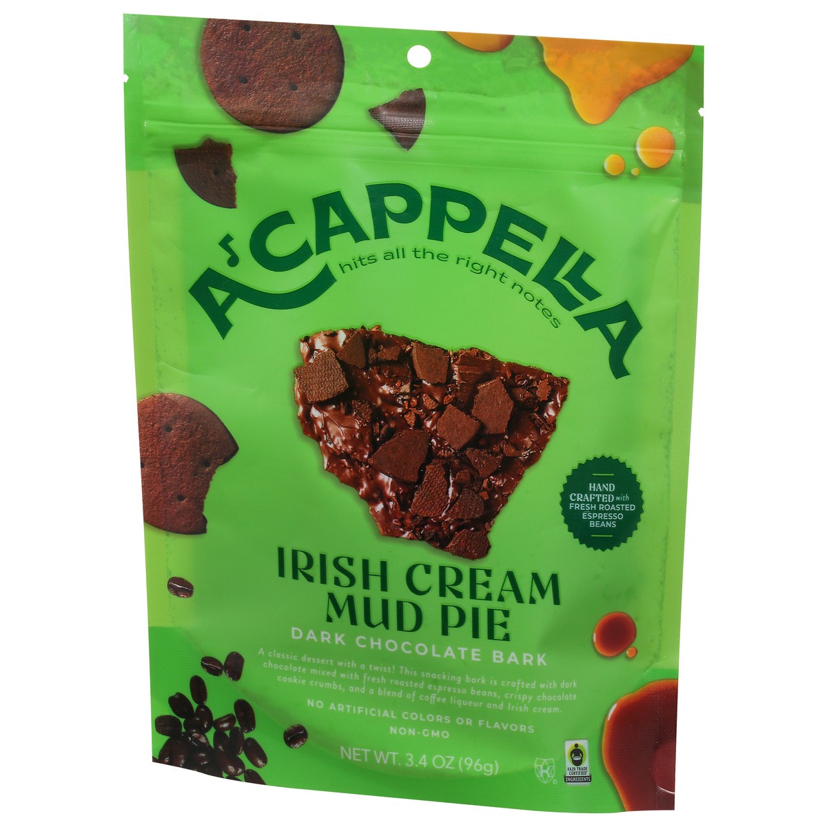 slide 8 of 9, A'Cappella Irish Cream Mud Pie Dark Chocolate Bark - 3.4 oz, 4 oz