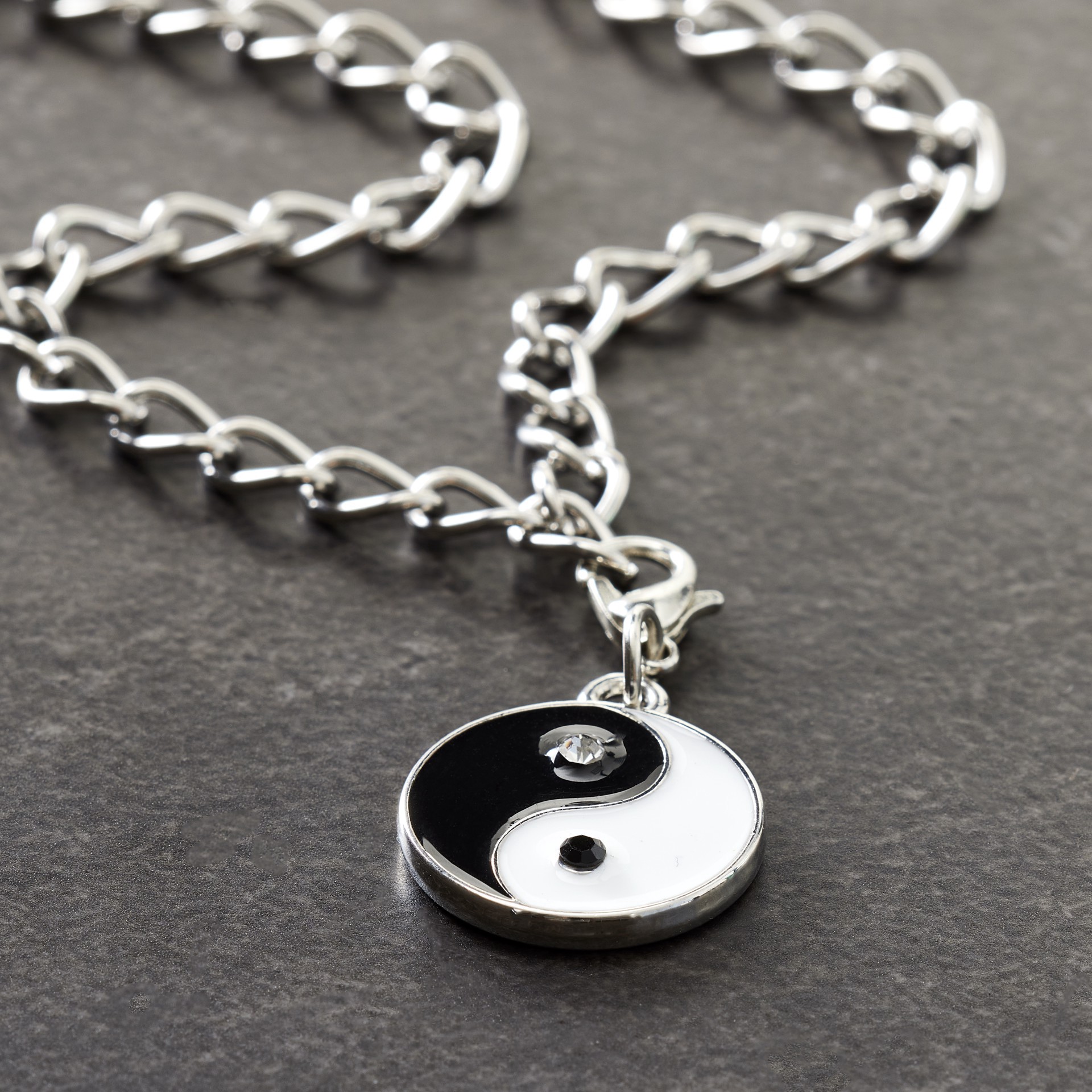 slide 3 of 3, Yin Yang Charm By Bead Landing, 19 mm charm diameter