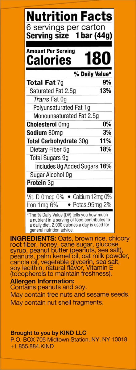 slide 7 of 9, KIND Peanut Butter Cereal Bars, 6 ct