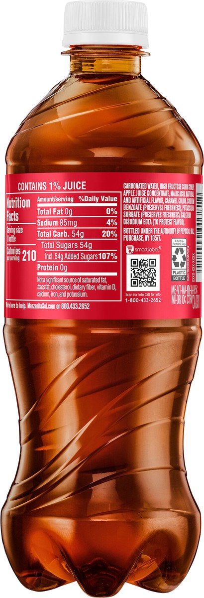 slide 2 of 4, Manzanita Sol Soda Apple Naturally & Artificially Flavored 20 Fl Oz, 20 oz