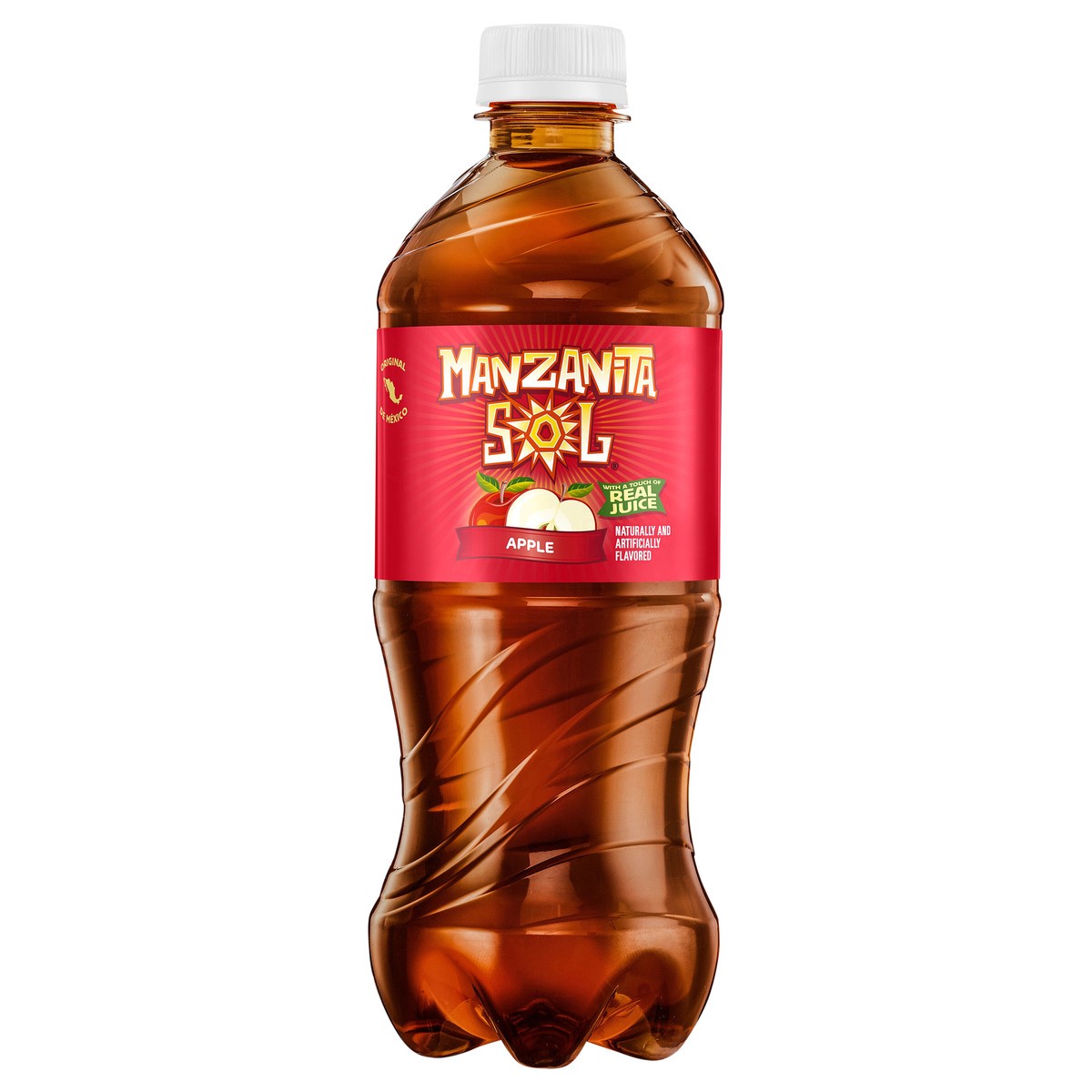 slide 1 of 4, Manzanita Sol Soda Apple Naturally & Artificially Flavored 20 Fl Oz, 20 oz