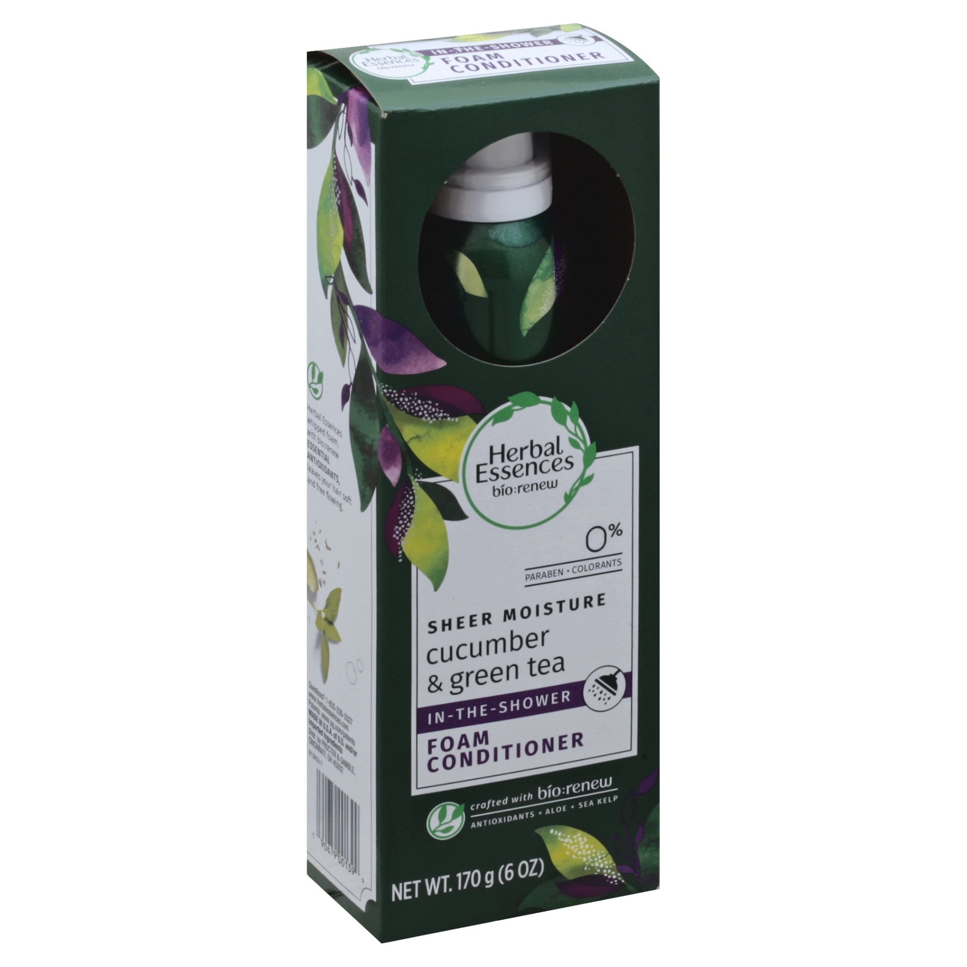 slide 1 of 1, Herbal Essences Green Tea And Cucumber Foam Conditioner, 6 oz