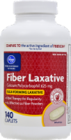 slide 1 of 1, Kroger Fiber Laxative Caplets, 140 ct