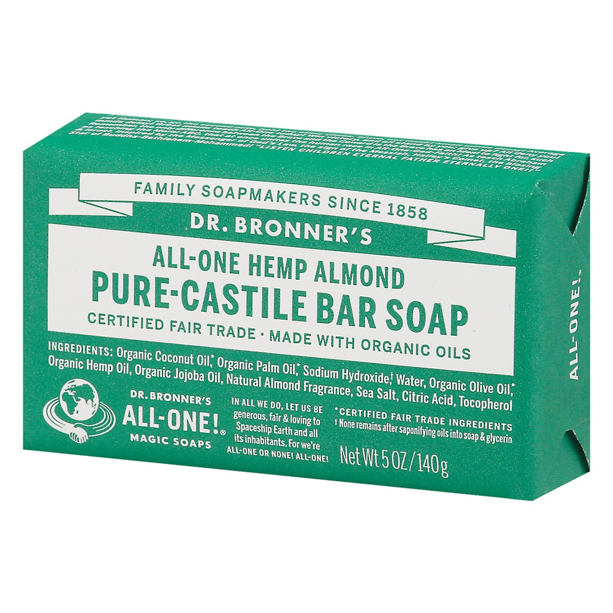 slide 7 of 12, Dr. Bronner's Castile Bar Soap Almond Org, 5 oz
