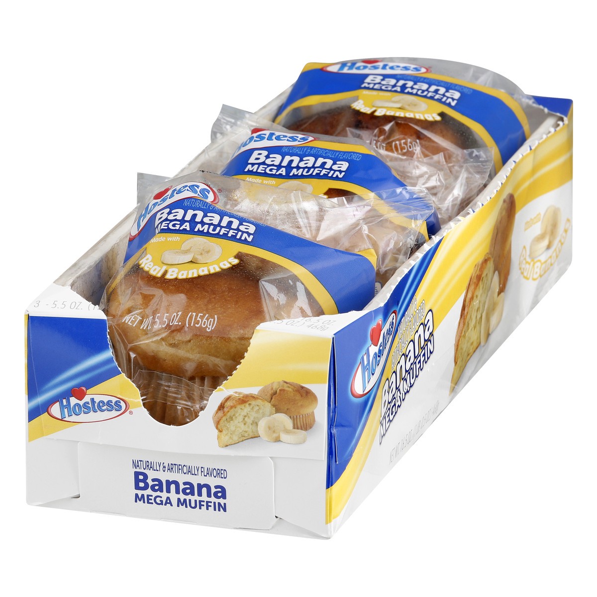 slide 9 of 13, Hostess Banana Mega Muffin 3 ea, 3 ct