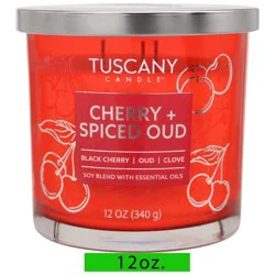 Tuscany Scented Jar Candle Cherry & Spiced Oud