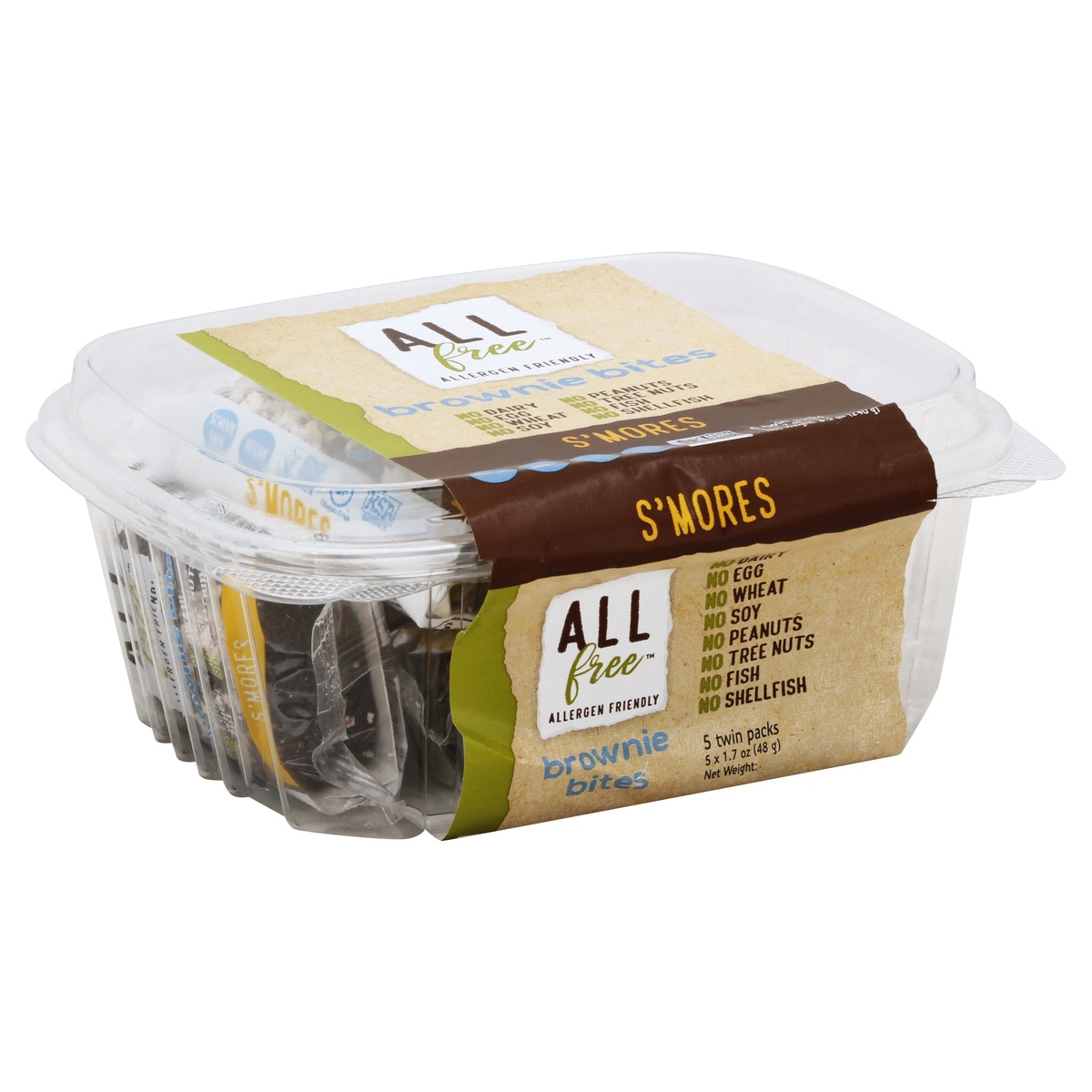 slide 2 of 10, All free S'mores Brownie Bites Twin Pack, 5 ct; 1.7 oz