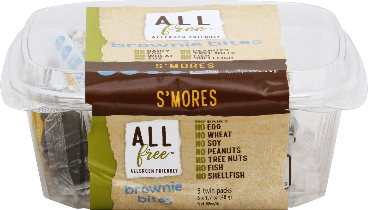 slide 1 of 10, All free S'mores Brownie Bites Twin Pack, 5 ct; 1.7 oz