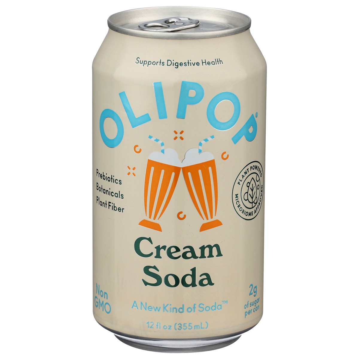 slide 1 of 10, OLIPOP Cream Soda, A New Kind of Soda 12 fl oz, 1 ct