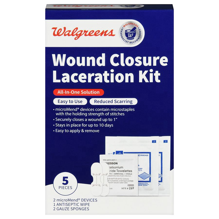 slide 1 of 5, Walgreens Wound Closure Laceration Kit, 1 ct