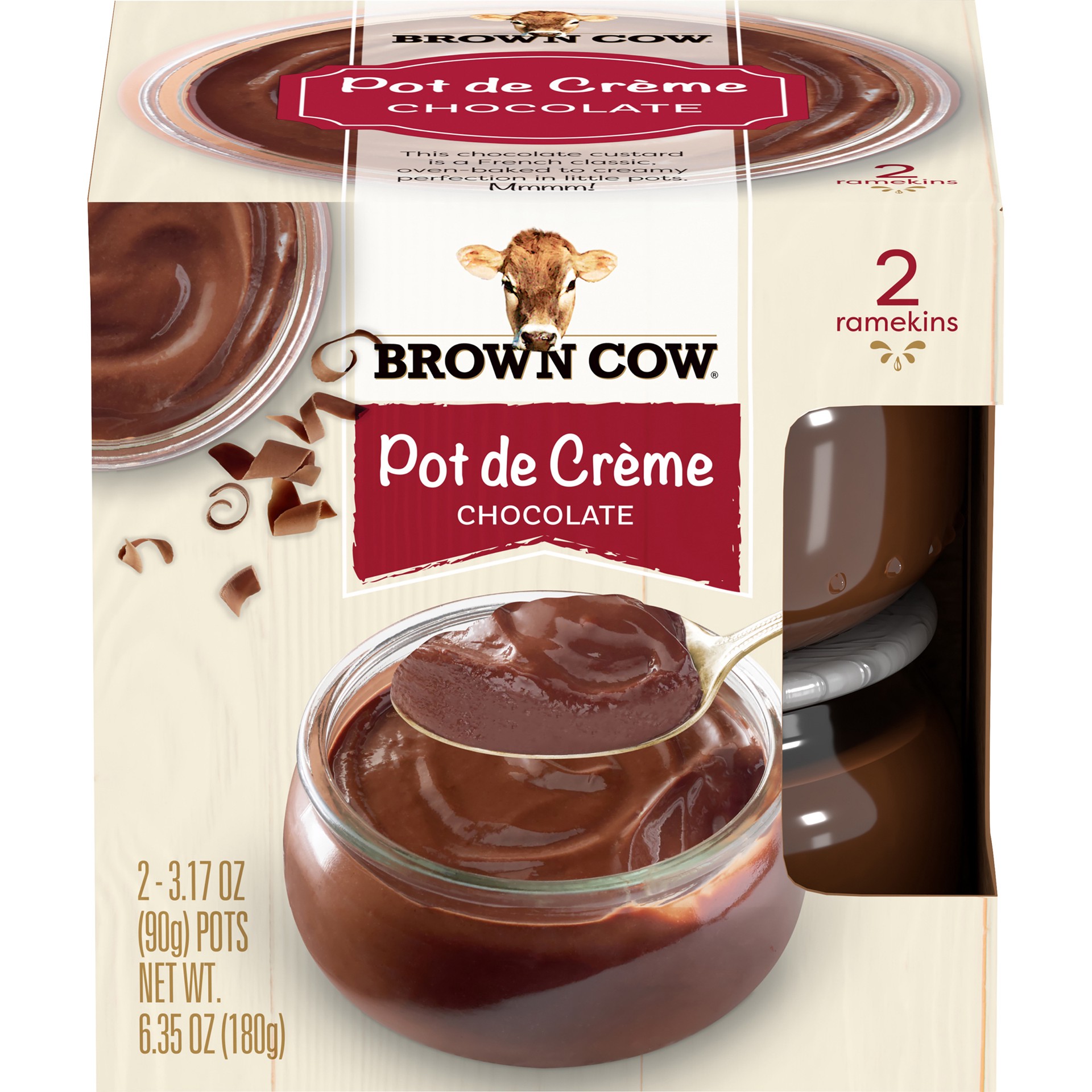 slide 1 of 18, Brown Cow Single Serve Chocolate Pots De Crème Dessert - 6.35oz/2ct,
