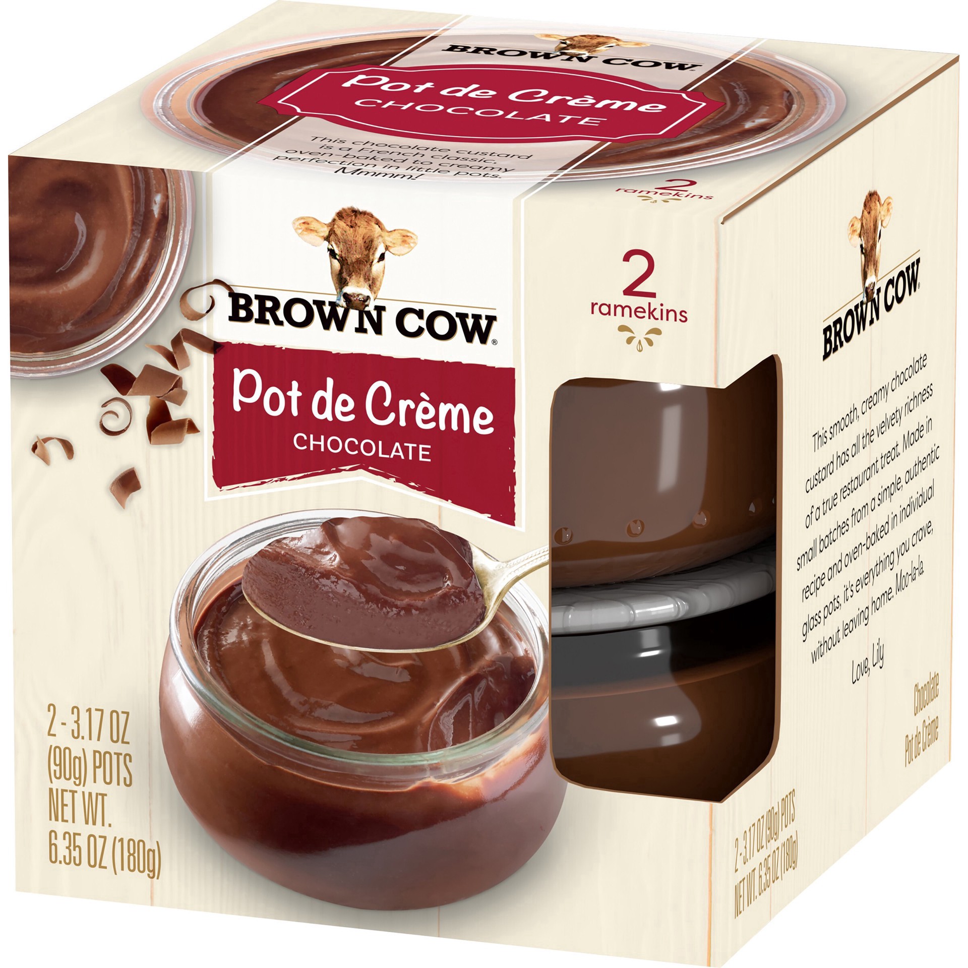 slide 3 of 18, Brown Cow Single Serve Chocolate Pots De Crème Dessert - 6.35oz/2ct,