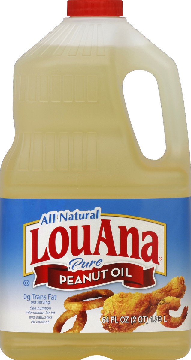 slide 4 of 13, LouAna 100% Pure Peanut Oil 64 oz, 64 fl oz