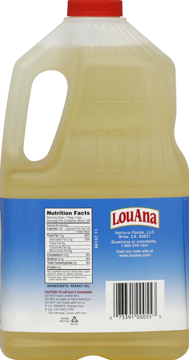 slide 10 of 13, LouAna 100% Pure Peanut Oil 64 oz, 64 fl oz