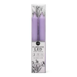 Core Home Flameless LED Wavy Taper Candles - Purple