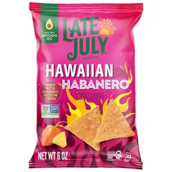 Late July Snacks Hawaiian Habanero Tortilla Chips, 6 oz Bag