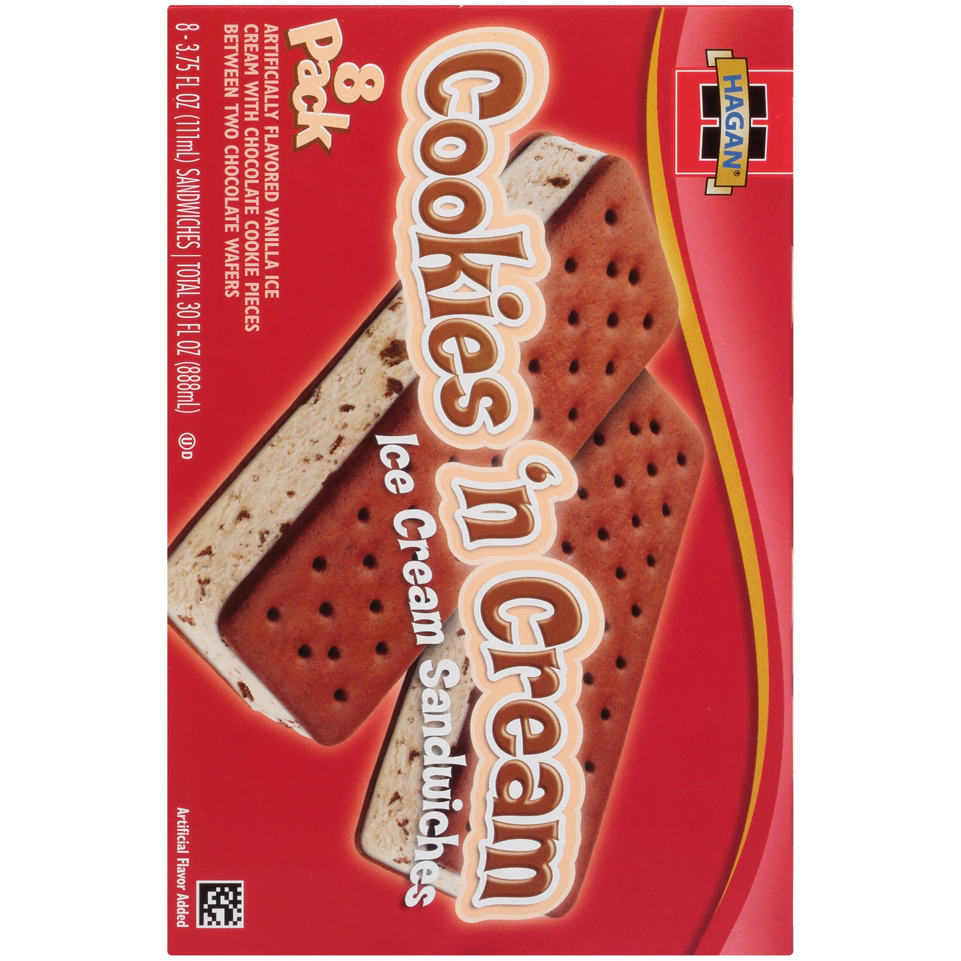 slide 4 of 7, Hagan Cookies ‘n Cream Ice Cream Sandwich, 3.75 oz