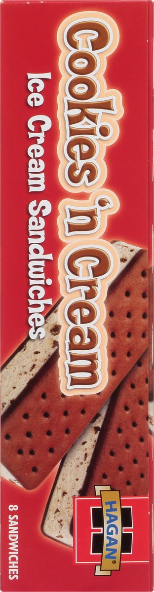 slide 6 of 10, Hagan Cookies ‘n Cream Ice Cream Sandwich, 3.75 oz (Pack of 8), 3.75 oz