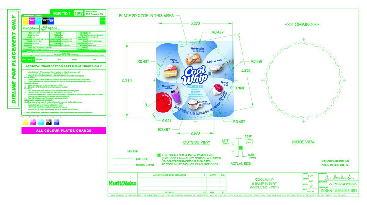 slide 3 of 13, Cool Whip Whipped Topping Reduced Fat 8 oz, 8 oz