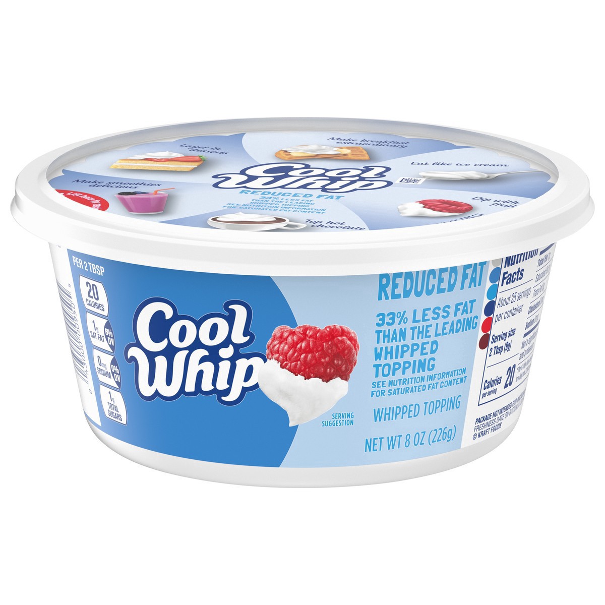 slide 2 of 13, Cool Whip Whipped Topping Reduced Fat 8 oz, 8 oz