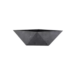 The HC Companies Deco Faceted Bowl - Faux Concrete