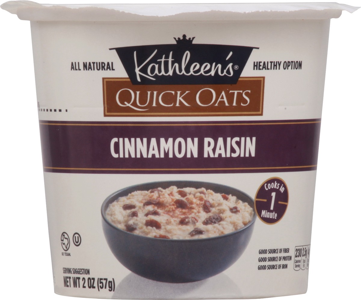 slide 9 of 14, Kathleen's Kathleens Quick Oats Cinnamon Raisin Instant Oatmeal, 2 oz