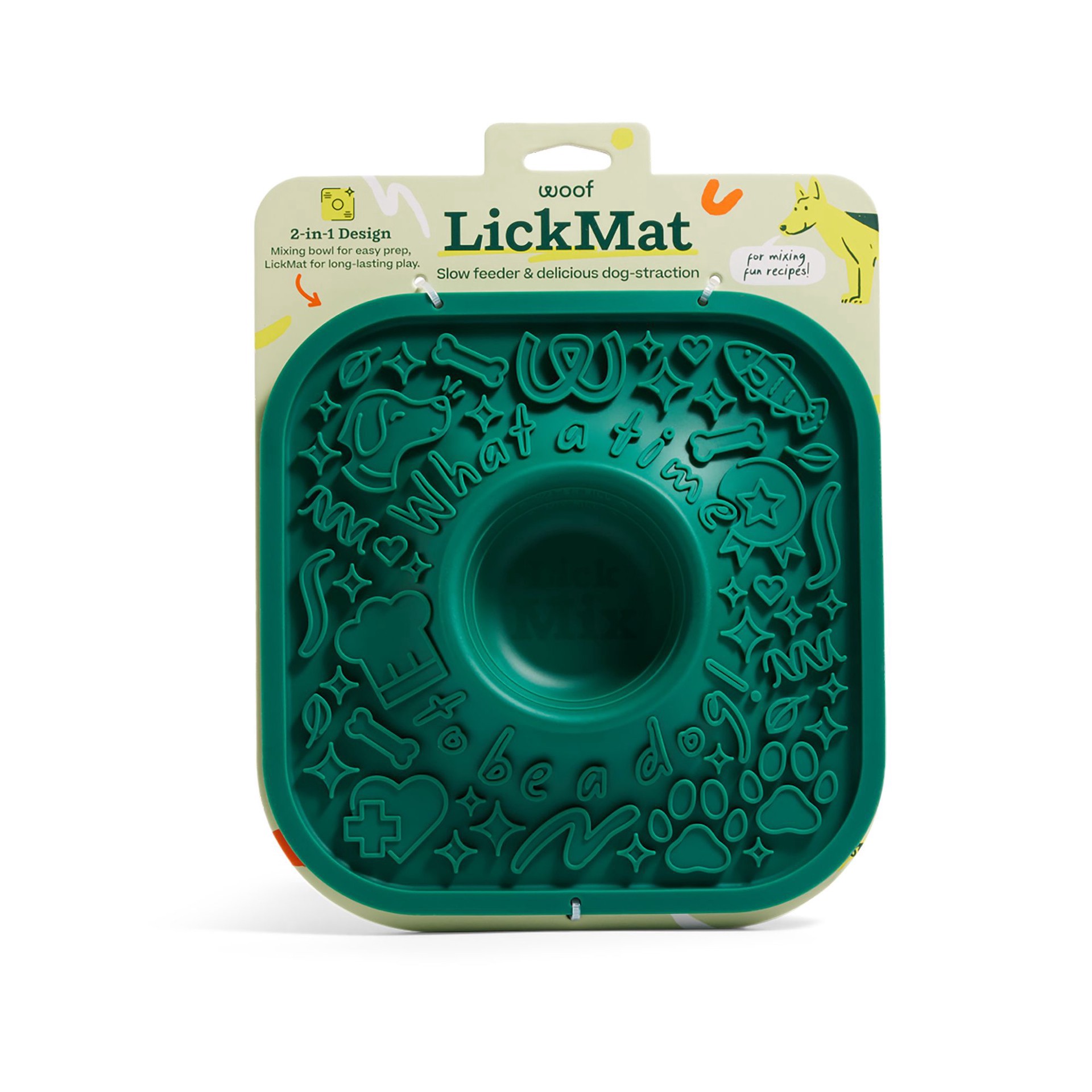 slide 1 of 1, Woof Green Lick Mat, 1 ct