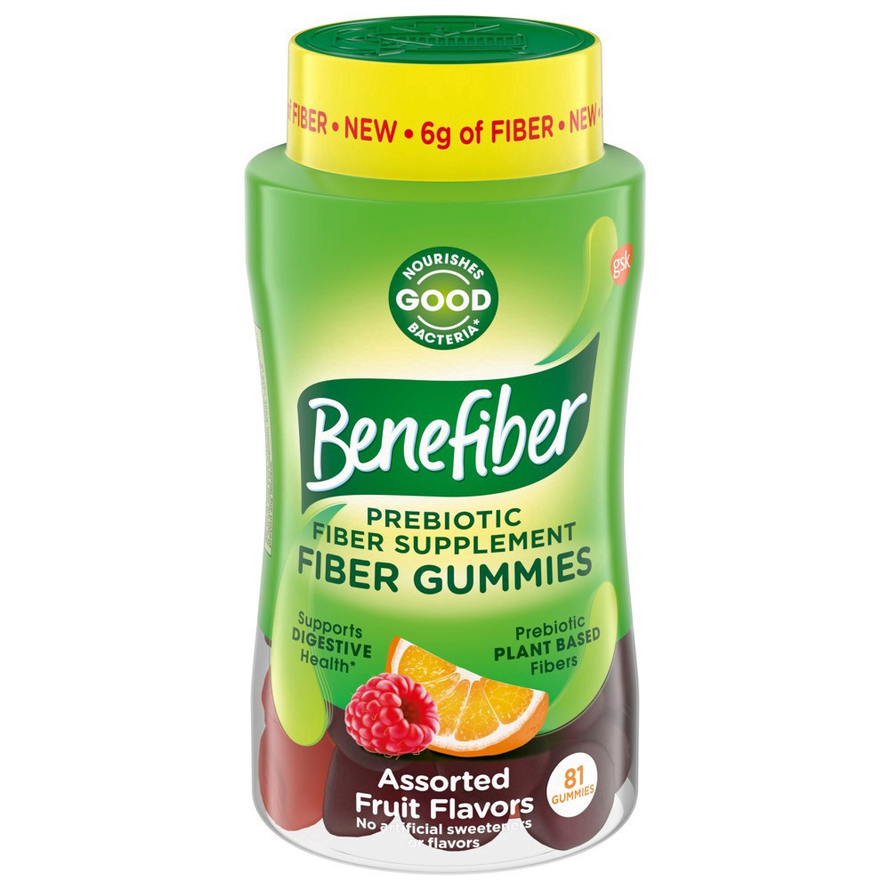 slide 3 of 67, Benefiber Assorted Fruit Flavors Prebiotic Fiber Supplement 81 Gummies, 81 ct