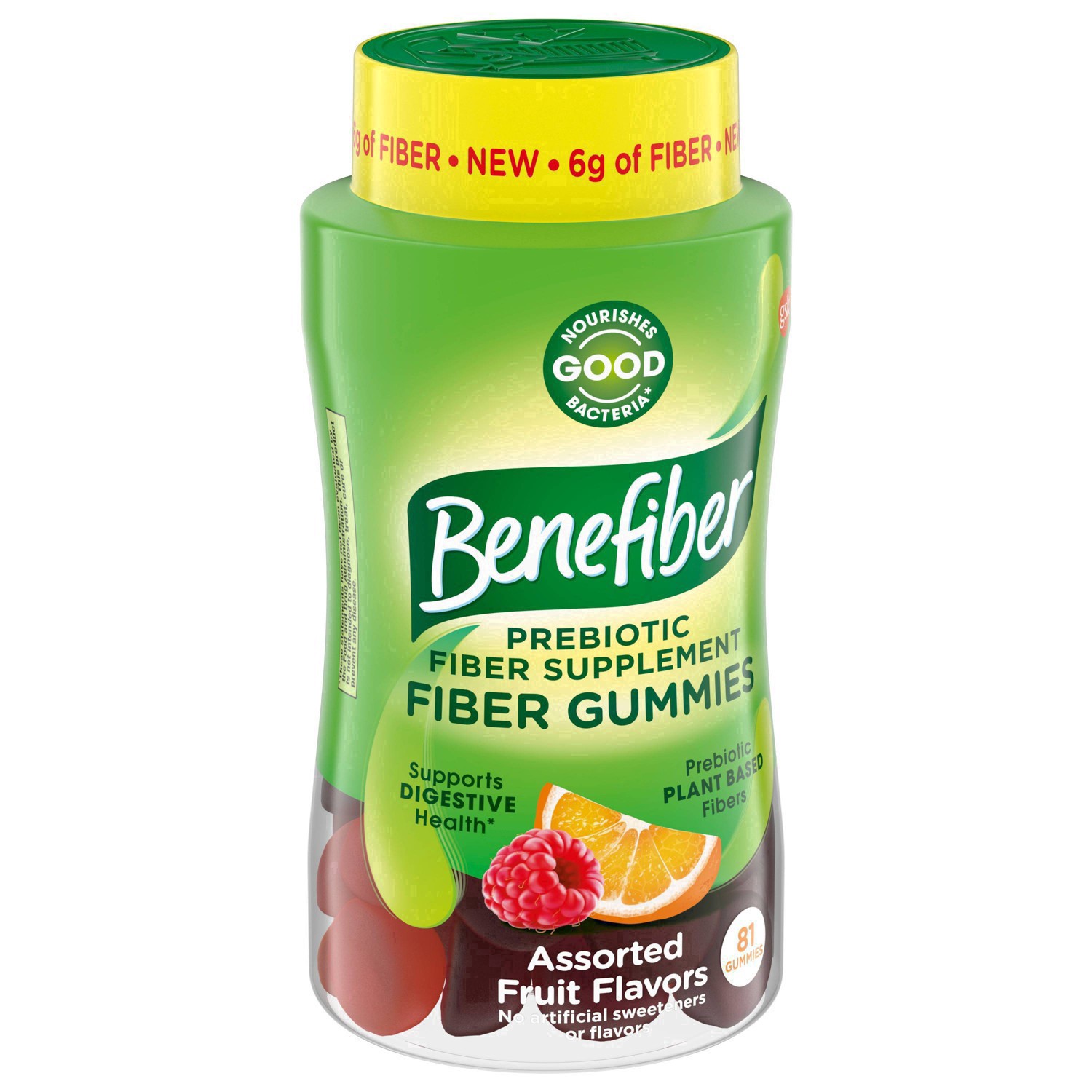 slide 50 of 67, Benefiber Assorted Fruit Flavors Prebiotic Fiber Supplement 81 Gummies, 81 ct