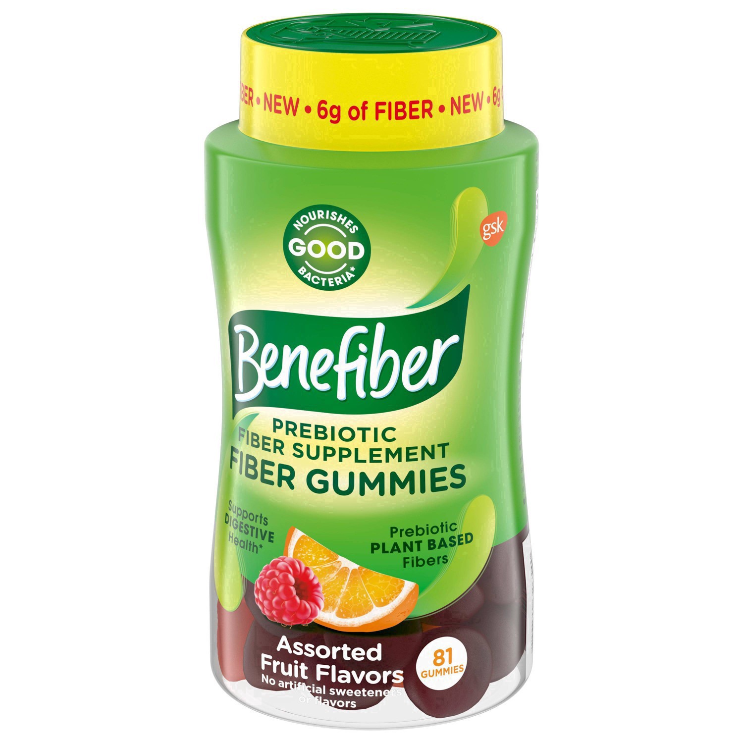 slide 23 of 67, Benefiber Assorted Fruit Flavors Prebiotic Fiber Supplement 81 Gummies, 81 ct