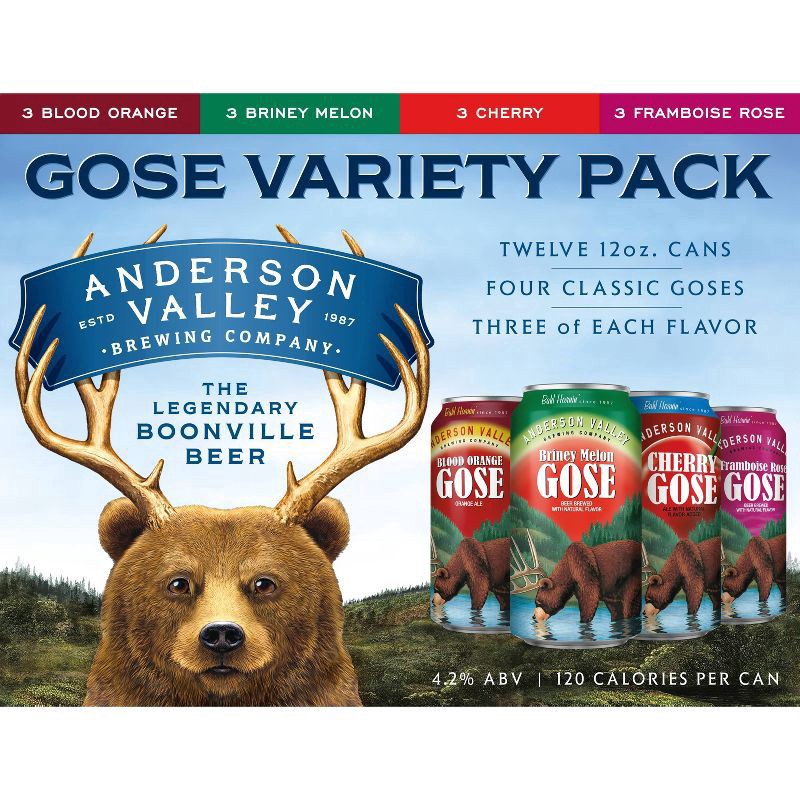 slide 5 of 5, Anderson Valley Brewing Company Anderson Valley Gose Variety - 12pk/12 fl oz Cans, 12 ct; 12 fl oz
