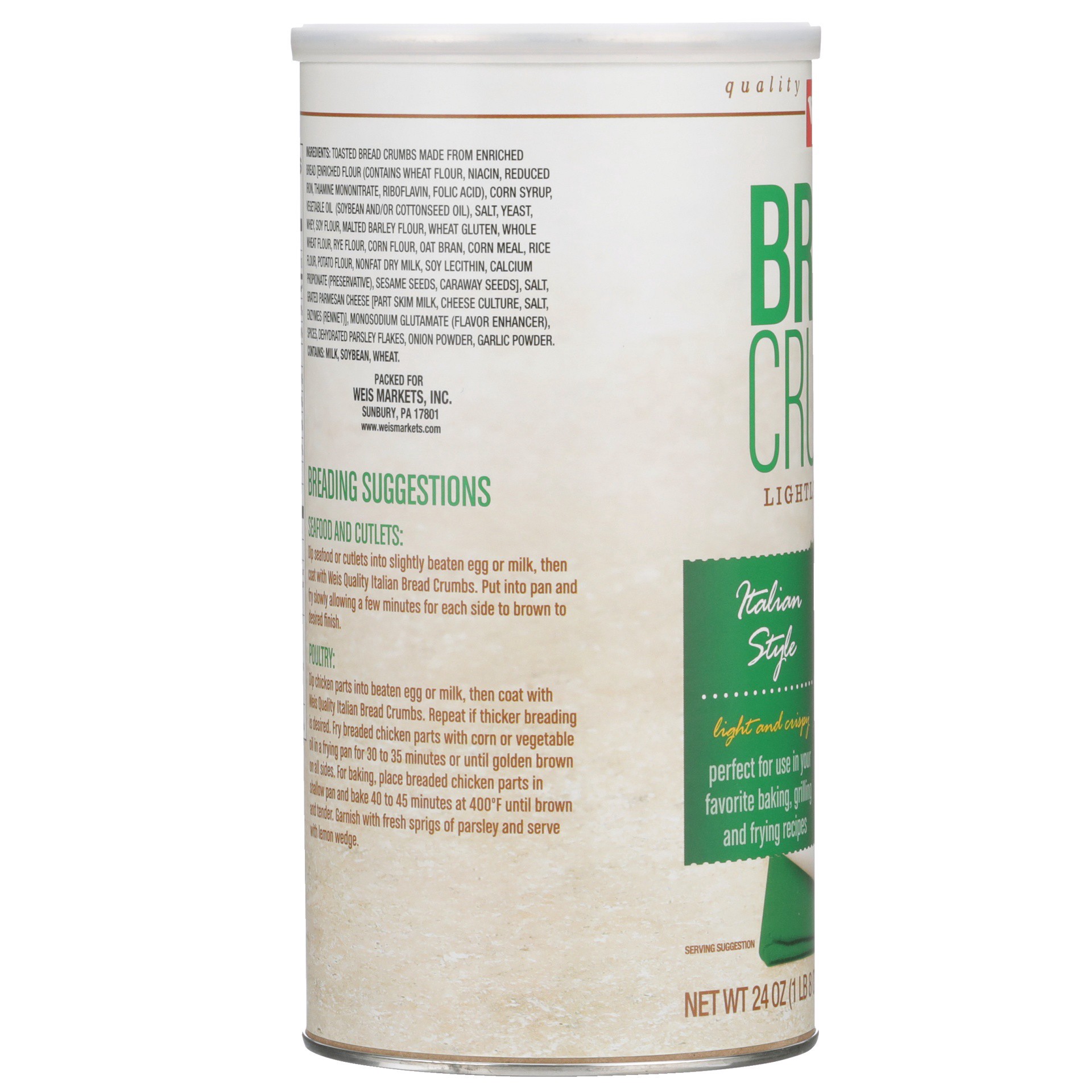 slide 5 of 6, Weis Quality Italian Style Bread Crumbs, 24 oz