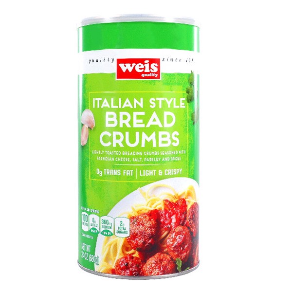 slide 1 of 6, Weis Quality Italian Style Bread Crumbs, 24 oz