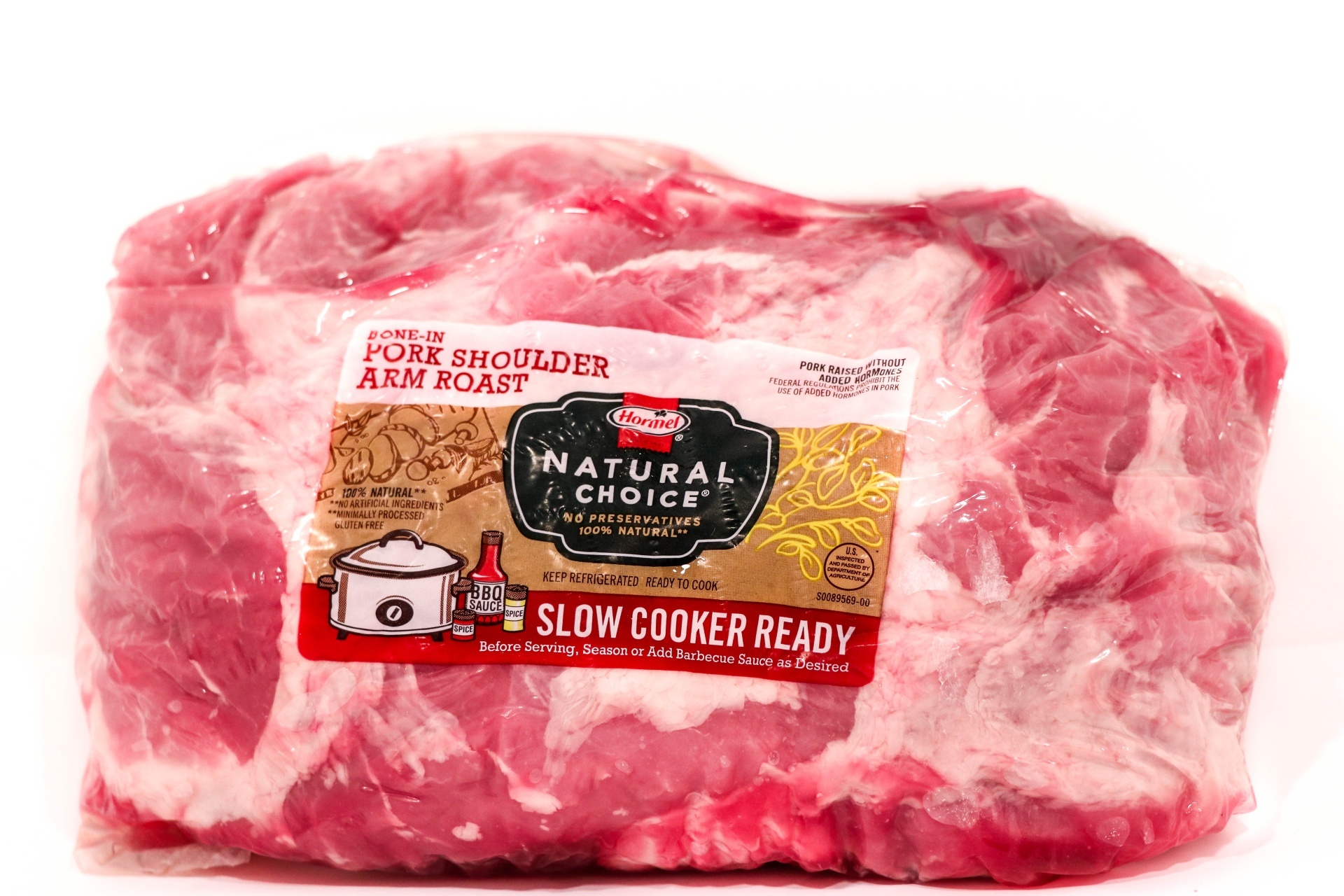 slide 1 of 1, Bag Bone In Pork Arm Roast, per lb