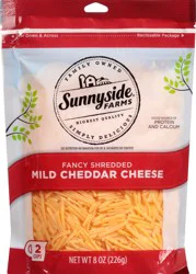 Sunnyside Farms Mild Cheddar Fancy Shredded Cheese 8 oz