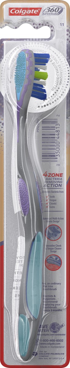 slide 3 of 3, Colgate 360° Advanced 4 Zone Toothbrush, Soft, 4 oz