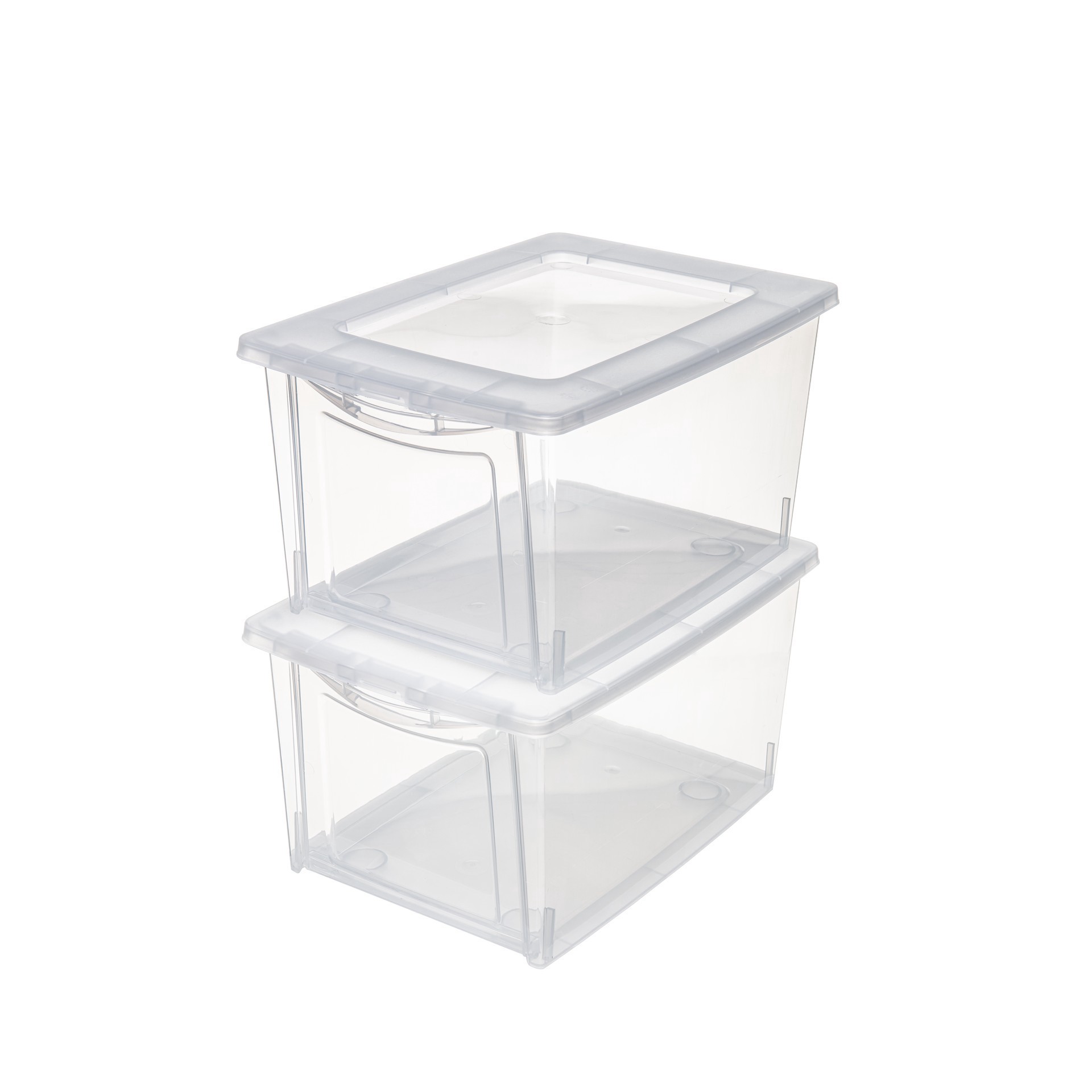 slide 2 of 5, 14.5" X 10" X 7.5" Clear Front Opening Storage Case With Lid By Simply Tidy, 14.5 in x 10 in
