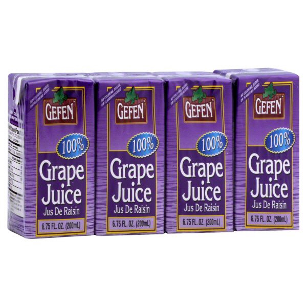 slide 1 of 1, Gefen Grape Juice, 4 ct; 6.75 fl oz