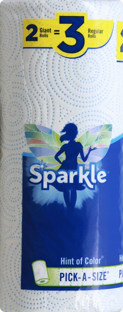 slide 5 of 8, Sparkle Giant Pick-a-size Hint of Color Paper Towels, 114.43 ft