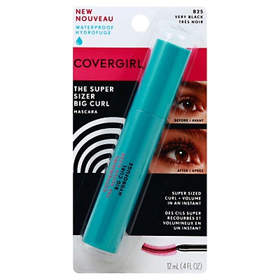 slide 1 of 1, Covergirl Super Size Big Curl Mascara Waterproof Black 825, 0.4 oz