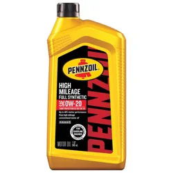 Pennzoil High Mileage Full Synthetic SAE 0W-20 Motor Oil 1 qt