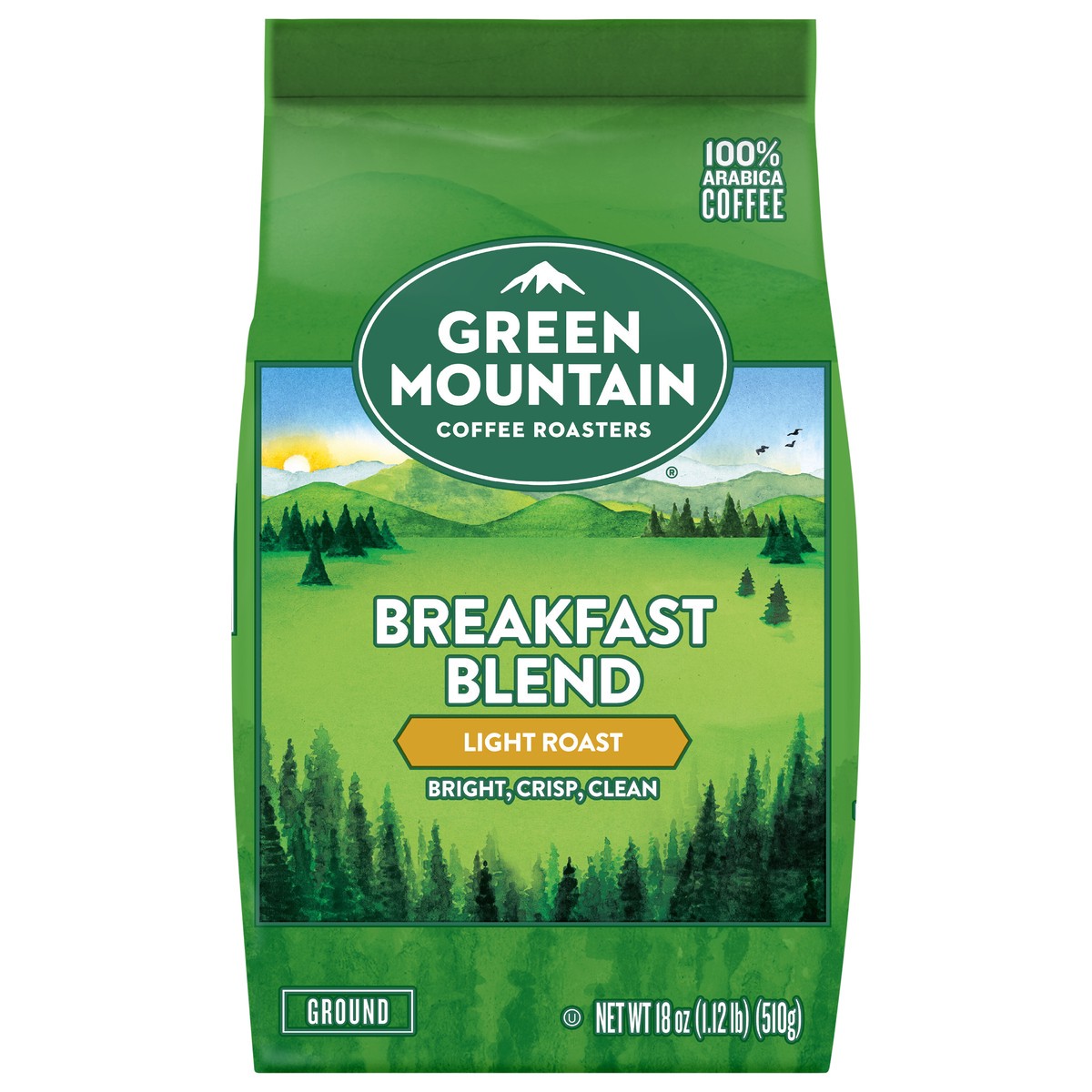 slide 10 of 11, Green Mountain Light Roast Ground Breakfast Blend Coffee - 18 oz, 18 oz